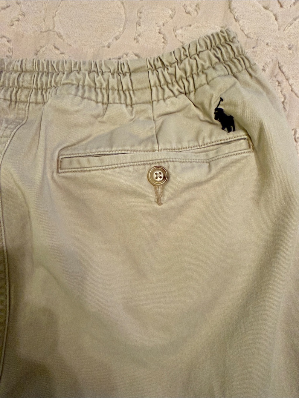 Polo Ralph Lauren Classic Chino Pants - Light Khaki with Black Logo
